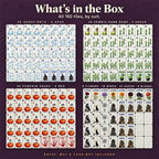 All 160 Halloween mahjong tiles grouped by suit: Dots, Bams, Craks, flowers, winds, 10 jokers and 6 blanks